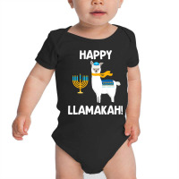 Happy Llamakah  Hanukkah Llama Funny Jewish Gift Baby Bodysuit | Artistshot