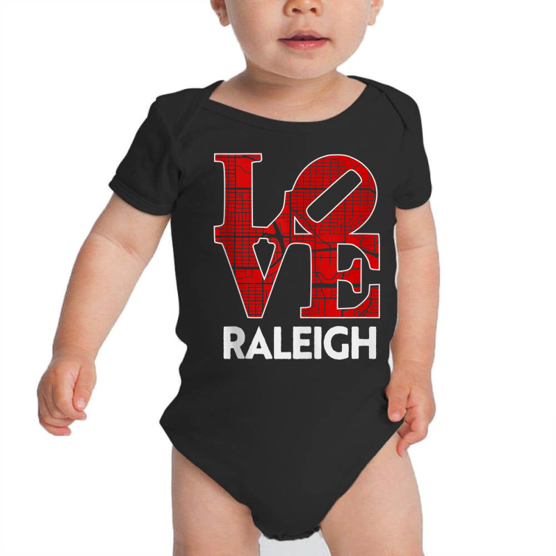 Love Raleigh City Map From Raleigh 919 Tank Top Baby Bodysuit by wafaha | Artistshot