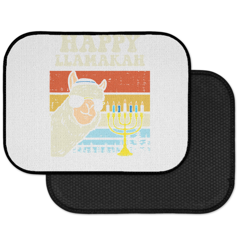 Happy Llamakah Jewish Llama Funny Hanukkah Pajamas Chanukah Rear Car Mat | Artistshot