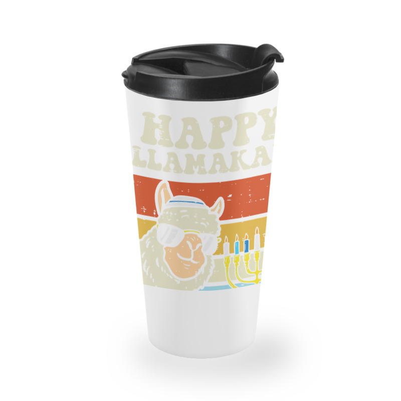 Happy Llamakah Jewish Llama Funny Hanukkah Pajamas Chanukah Travel Mug | Artistshot