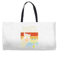 Happy Llamakah Jewish Llama Funny Hanukkah Pajamas Chanukah Weekender Totes | Artistshot