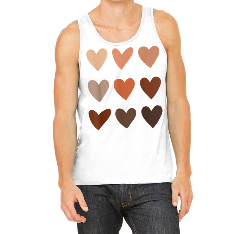 Melanin Skin Tone Hearts, Be Kind, Black History Month T Shirt Tank Top | Artistshot