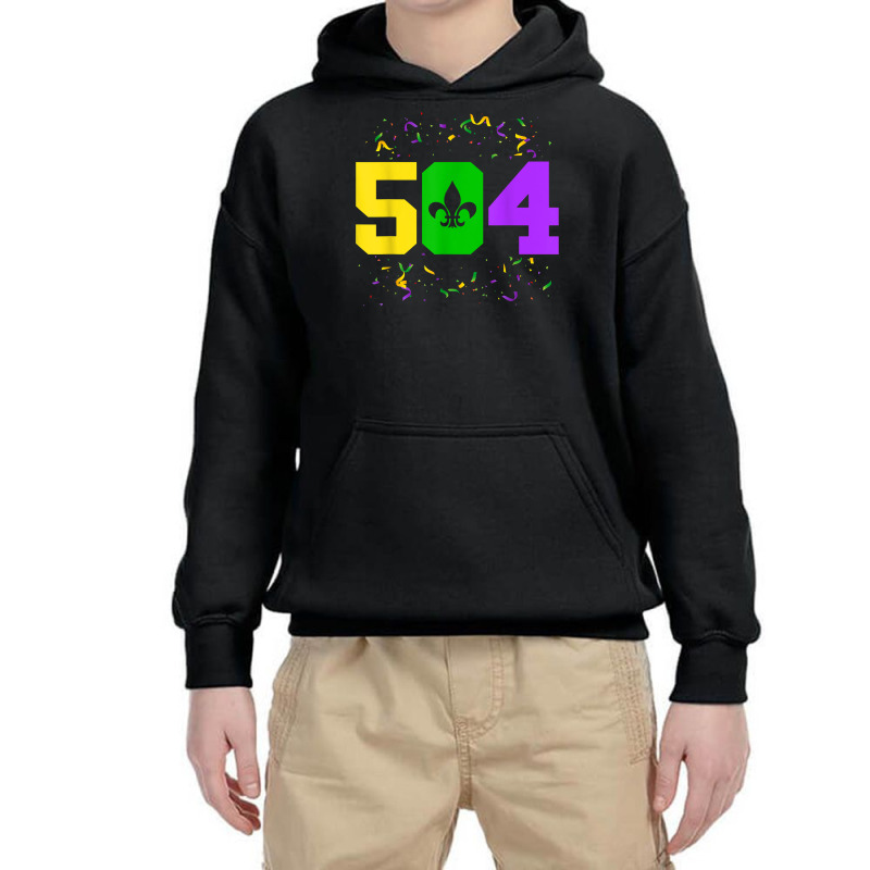 Mardi Gras 504 Carnival Party Funny New Orleans Parade T Shirt Youth Hoodie by hoasantiaz | Artistshot