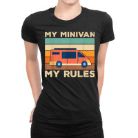 Minivan Dads Funny Pun Dad Drives Minivan Daddy Lifestyle T Shirt Ladies Fitted T-shirt | Artistshot