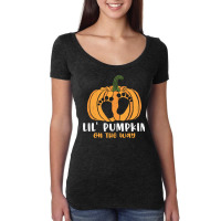 Little Pumpkin Pregnancy Mom To Be Halloween Pregnant Mother Sweatshir Women's Triblend Scoop T-shirt | Artistshot