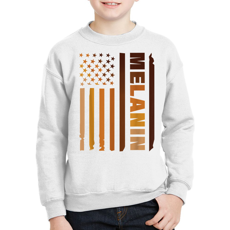 Melanin Skin Color Equality Afro American Black Pride Flag T Shirt Youth Sweatshirt | Artistshot