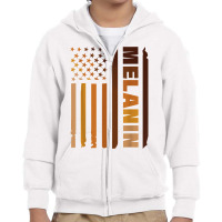 Melanin Skin Color Equality Afro American Black Pride Flag T Shirt Youth Zipper Hoodie | Artistshot