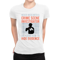 Retro Crime Scene Investigator T Shirt Ladies Fitted T-shirt | Artistshot