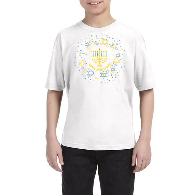 Love And Light Hanukkah  Jew Menorah Jewish Chanukah Youth Tee | Artistshot