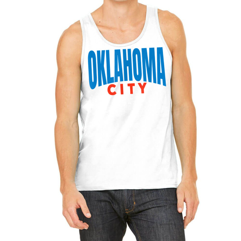 Oklahoma City Blueorangered Fun Simple & Basic Okc Minimal T Shirt Tank Top by linbere | Artistshot