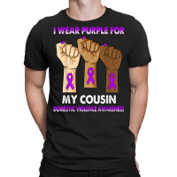 Silence Hand I Wear Purple For My Cousin Domestic Violence T Shirt T-shirt | Artistshot