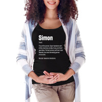 Simon Definition Funny First Name Humor Nickname T Shirt Maternity Scoop Neck T-shirt | Artistshot