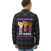 Silence Hand I Wear Purple For My Mama Domestic Violence T Shirt Flannel Shirt | Artistshot