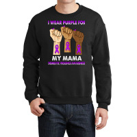 Silence Hand I Wear Purple For My Mama Domestic Violence T Shirt Crewneck Sweatshirt | Artistshot