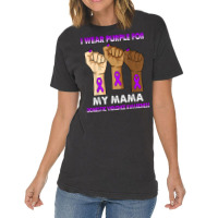 Silence Hand I Wear Purple For My Mama Domestic Violence T Shirt Vintage T-shirt | Artistshot