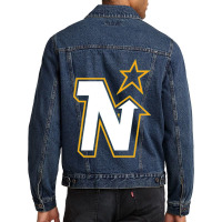 Vintage Minnesota Hockey Retro North Stars Men Denim Jacket | Artistshot