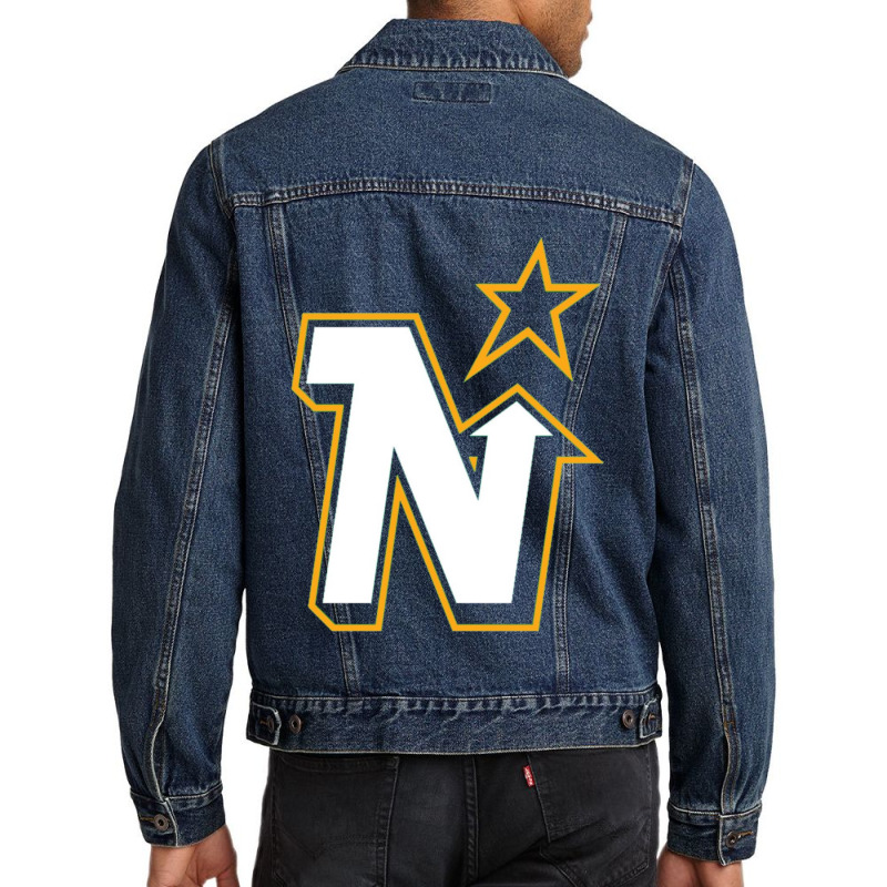 Vintage Minnesota Hockey Retro North Stars Men Denim Jacket | Artistshot