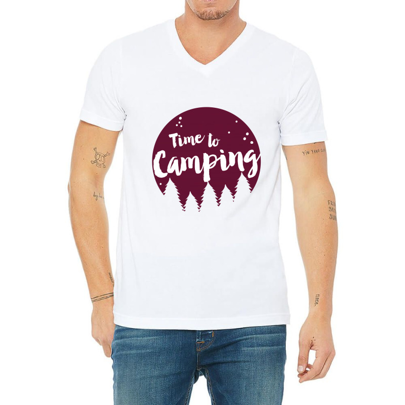 Camping Time V-Neck Tee by Perfect Designers | Artistshot