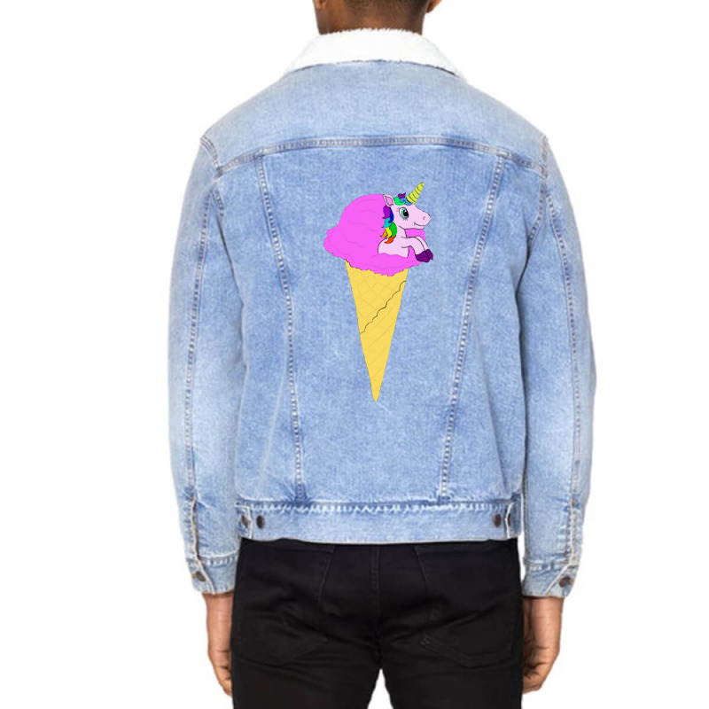 Unicorn Unisex Sherpa-lined Denim Jacket | Artistshot