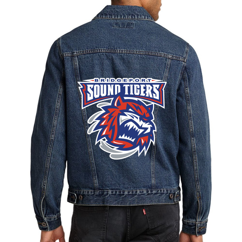 The-bridgeport-sound-tigers-sun Men Denim Jacket | Artistshot