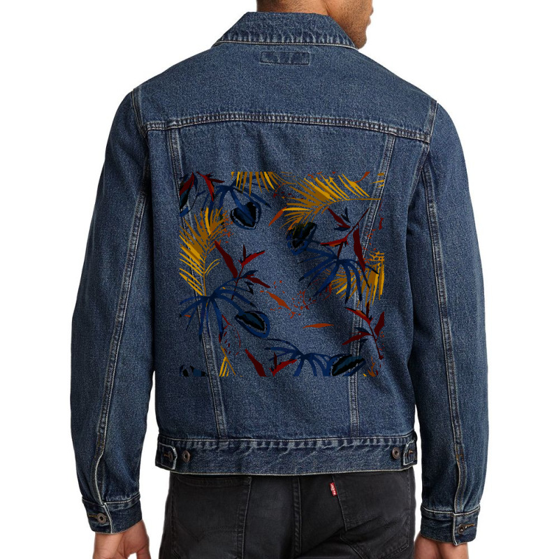 Wild Floral Vegetation Men Denim Jacket | Artistshot