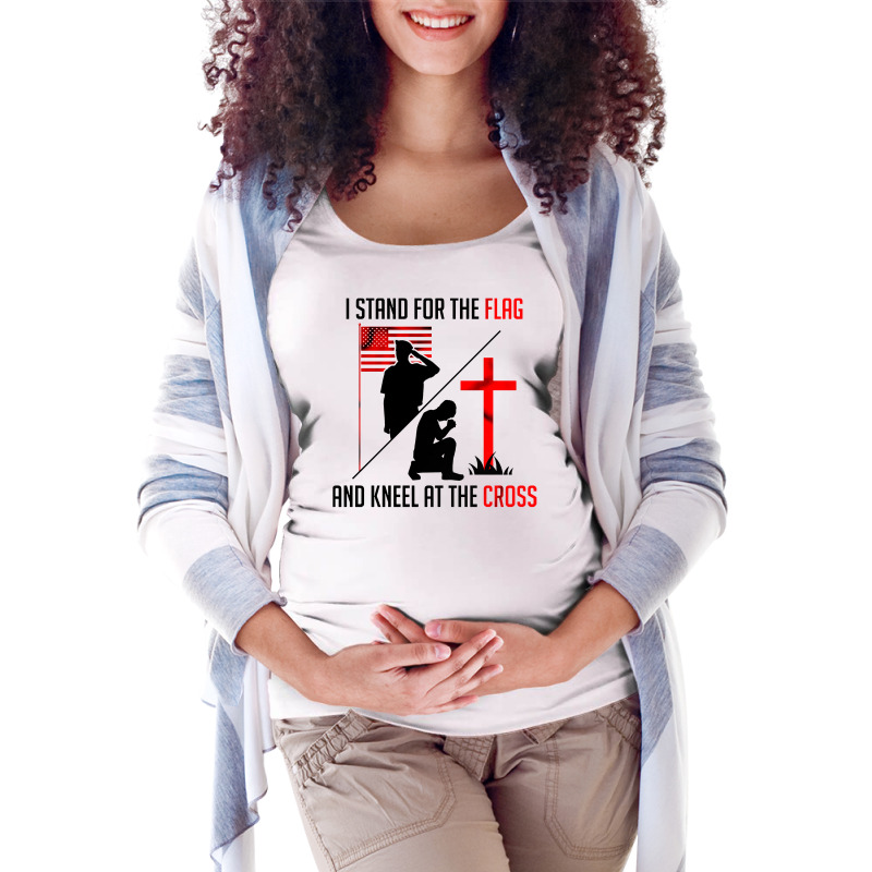 I Stand For The Flag And Kneel At The Cross Maternity Scoop Neck T-shirt | Artistshot