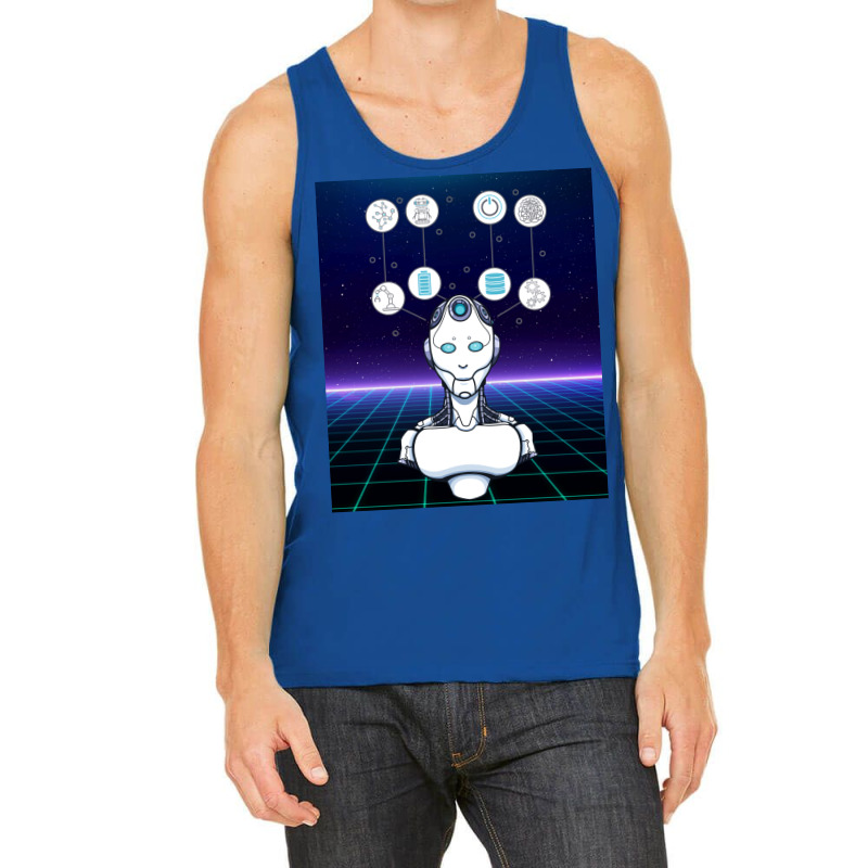 Artificial Intelligence Cyberpunk Robotic Humanoid Tank Top | Artistshot