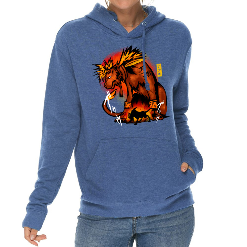 Fire Red Fur Lightweight Hoodie | Artistshot