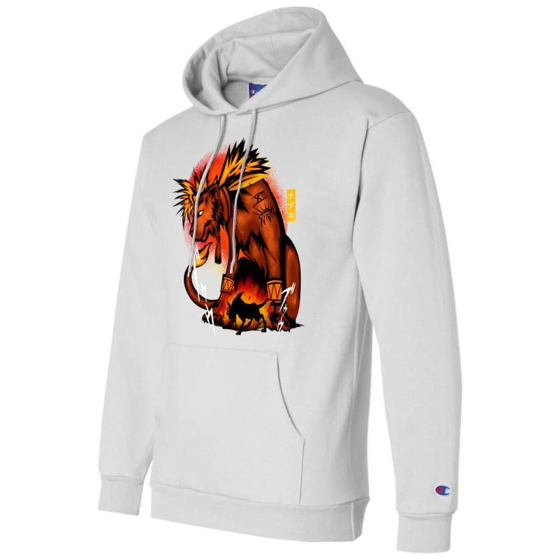 Fire Red Fur Champion Hoodie | Artistshot