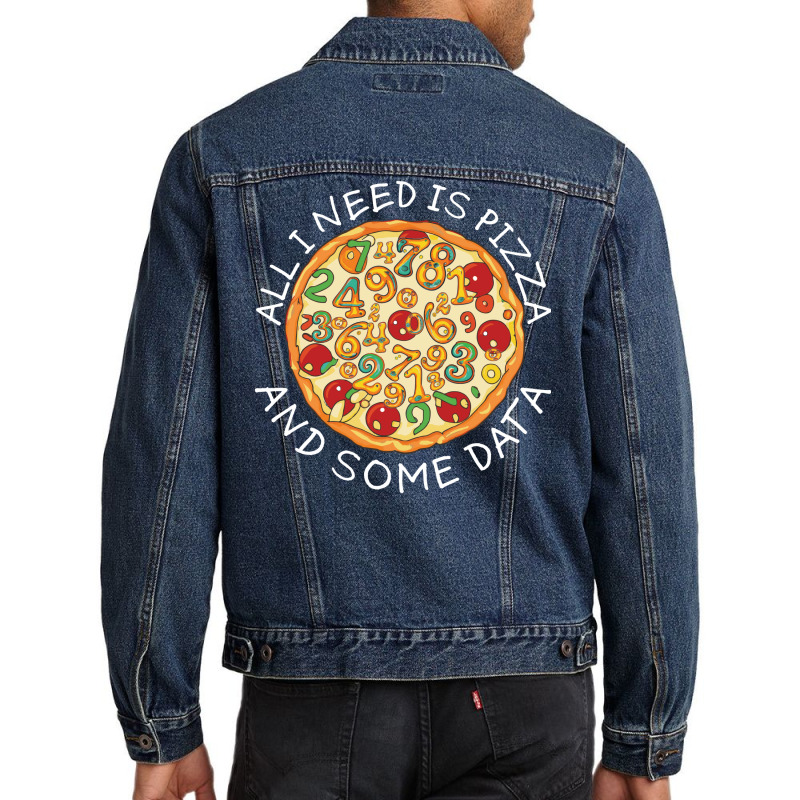 Big Data Pizza Scientist Analyst Machine Learning Funny Men Denim Jacket | Artistshot