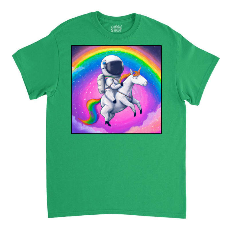 Astronaut Riding Rainbowcorn Classic T-shirt | Artistshot