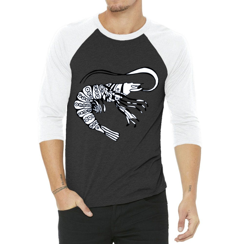 Zantangle Shrimp 3/4 Sleeve Shirt | Artistshot