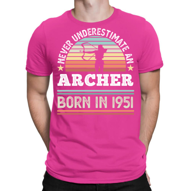 Archer Born 1951 70th Birthday Archery Gift Yellow T-shirt | Artistshot