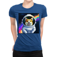 Astro Corgi Ladies Fitted T-shirt | Artistshot