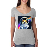 Astro Corgi Women's Triblend Scoop T-shirt | Artistshot