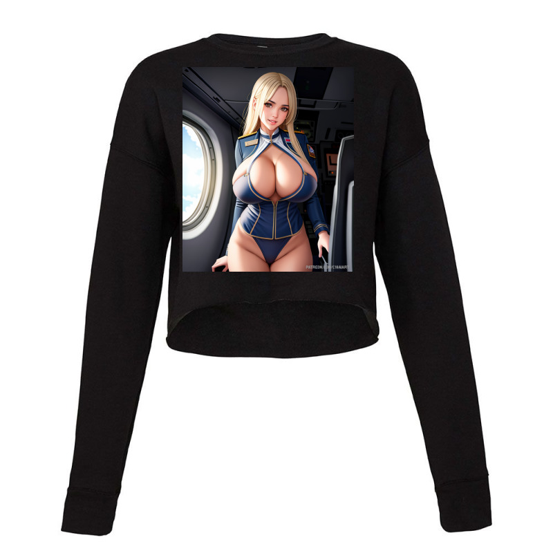 Co Pilot Attendant Cropped Sweater by takowudvarip | Artistshot