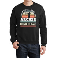 Archer Born 1945 80th Birthday Archery Gift Stars Crewneck Sweatshirt | Artistshot