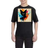 Artistshot Trending Abstract Cat Youth Tee | Artistshot