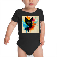 Artistshot Trending Abstract Cat Baby Bodysuit | Artistshot