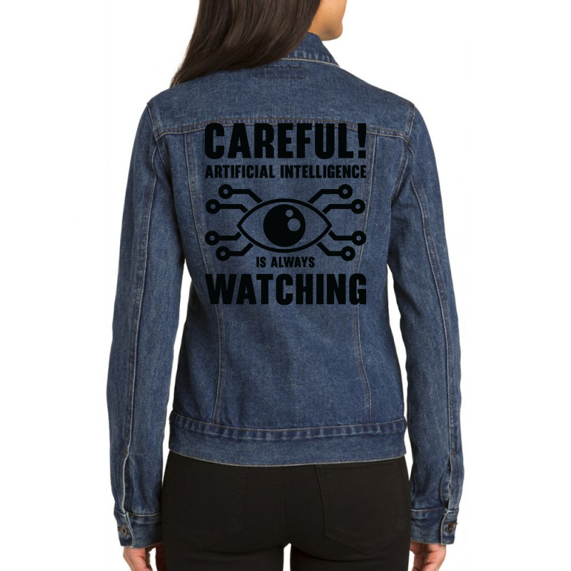 Artificial Intelligence Programming Machine Coding Ladies Denim Jacket ...