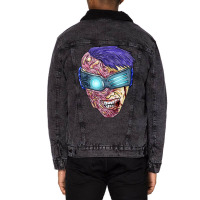 Cyborg Monster Unisex Sherpa-lined Denim Jacket | Artistshot