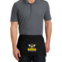 Warning Loves To Talk About Drones Flying Aircraft Robotics Waist Apron | Artistshot