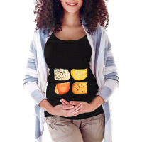 Different Types Of Cheese,cheese Pack Blue Cheese, Maasdam Maternity Scoop Neck T-shirt | Artistshot