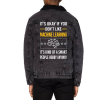 Funny Smart People 02 Machine Learning Unisex Sherpa-lined Denim Jacket | Artistshot