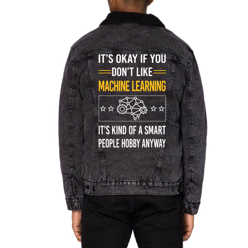 Funny Smart People 02 Machine Learning Unisex Sherpa-Lined Denim Jacket by lontioilazit | Artistshot