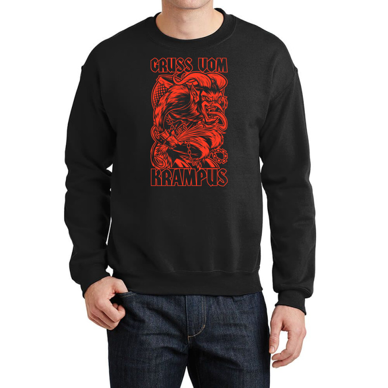 Krampus Red Crewneck Sweatshirt by marzesofrad | Artistshot