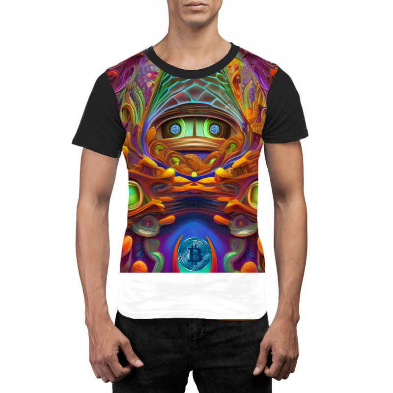 Artificial Intelligence Art Bitcoin Crypto Nft Art 001 Graphic T-shirt | Artistshot