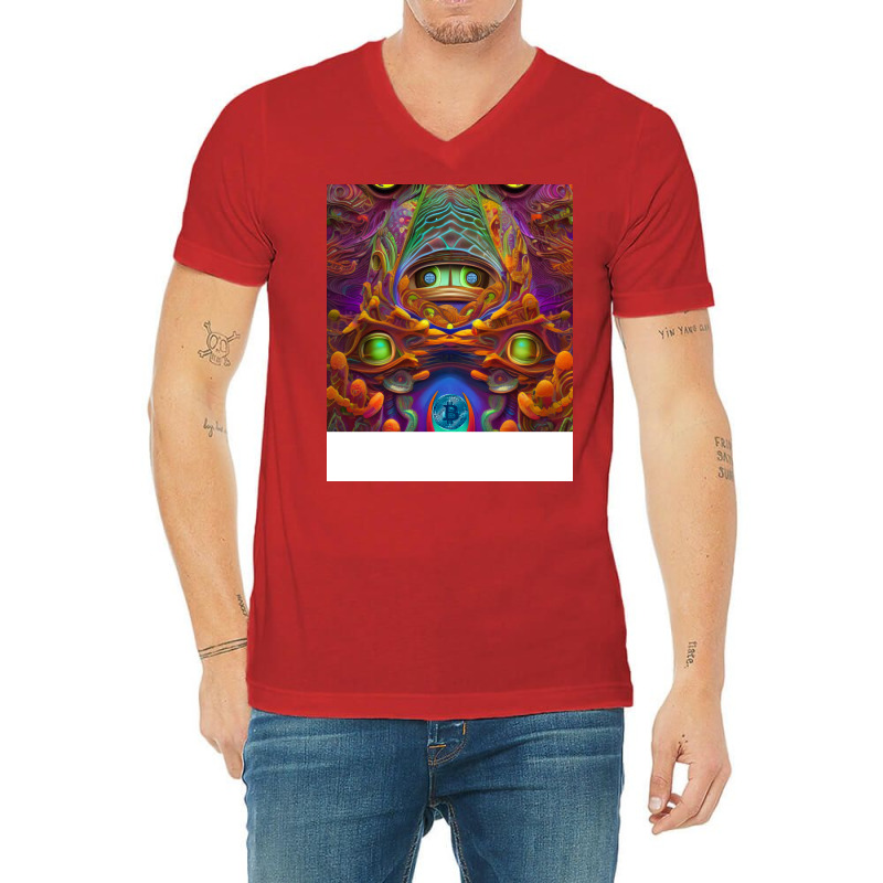 Artificial Intelligence Art Bitcoin Crypto Nft Art 001 V-neck Tee | Artistshot