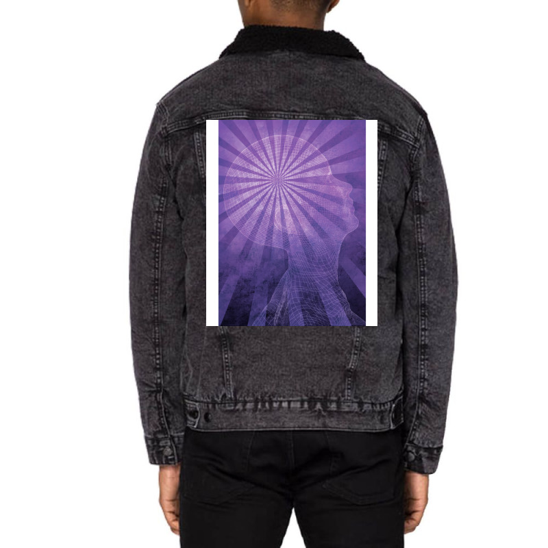 Artificial Intelligence Concept Unisex Sherpa-lined Denim Jacket | Artistshot