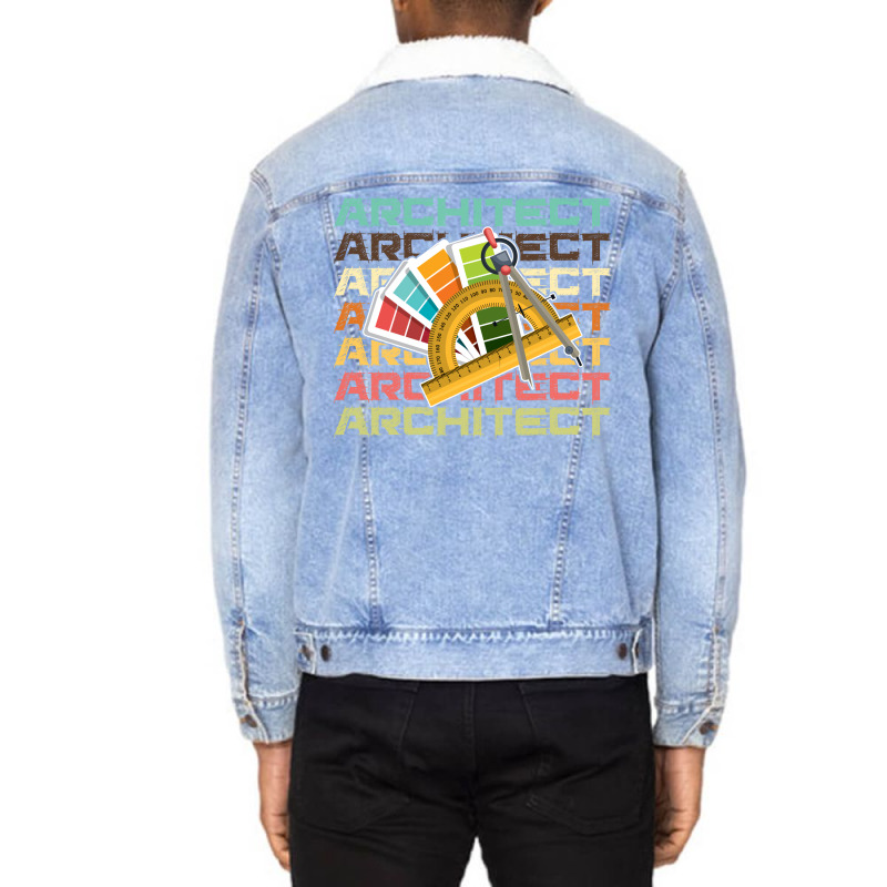 Architect Architecture Building Boy Unisex Sherpa-lined Denim Jacket | Artistshot